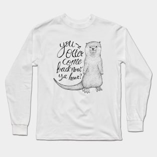 Hospitable Otter - sea life, cute animals, puns Long Sleeve T-Shirt